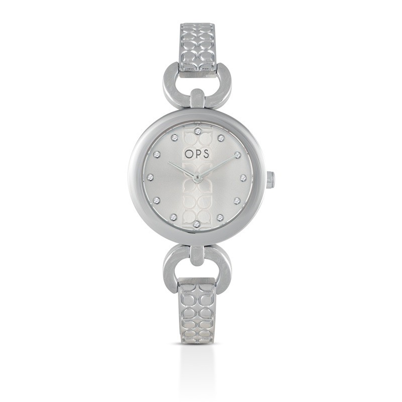 OROLOGIO OPSOBJECTS MONOGRAM TIME SILVER |30MM|