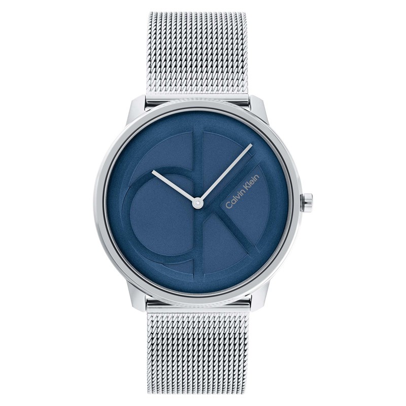 OROLOGIO CALVIN KLEIN ICONIC SILVER BLUE DIAL |40MM|