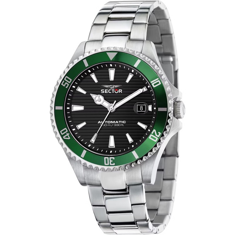 OROLOGIO SECTOR 230 AUTOMATIC GREEN - BLACK DIAL |43MM|