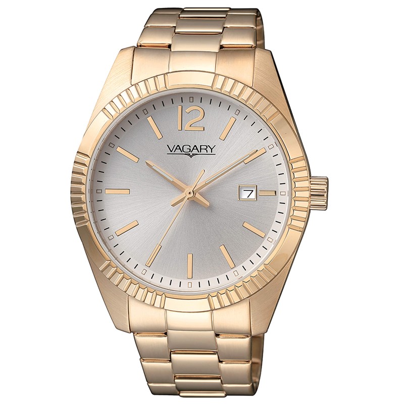 OROLOGIO VAGARY TIMELESS GENTS GOLD - SILVER DIAL |39MM|