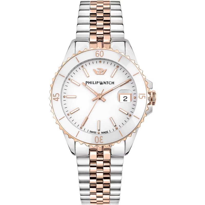 OROLOGIO PHILIP WATCH CARIBE WHITE DIAL ROSE GOLD |35MM|
