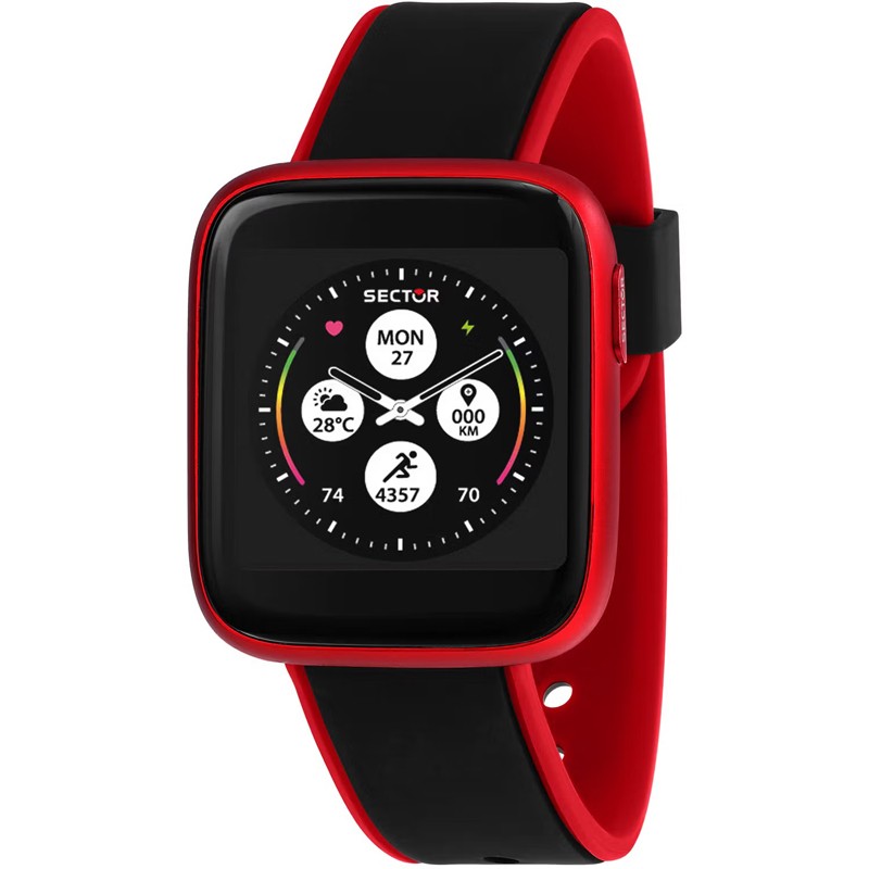 OROLOGIO SECTOR SMARTWATCH S-04 RED E BLACK |40x34.7MM|