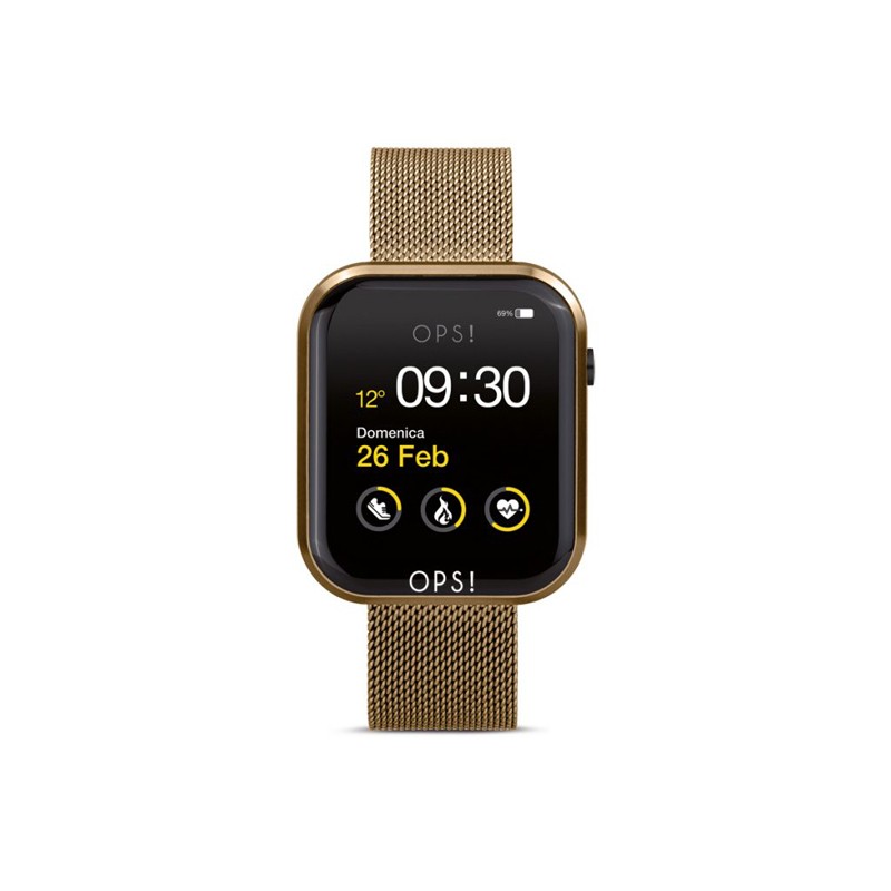 OROLOGIO OPS SMARTWATCH CALL GOLD MESH |44x37x13MM|
