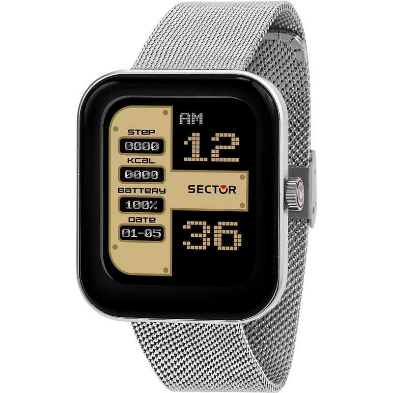 OROLOGIO SECTOR SMARTWATCH S-03 MESH SILVER |47.15x40.15 MM|