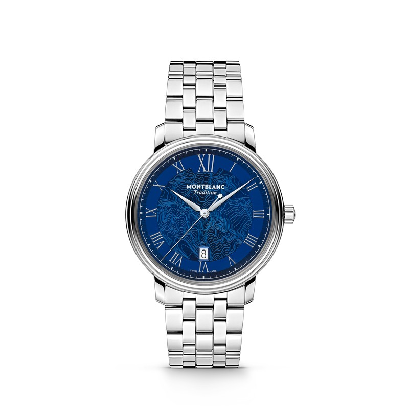 OROLOGIO MONTBLANC TRADITION AUTOMATIC DATE BLU |40MM|