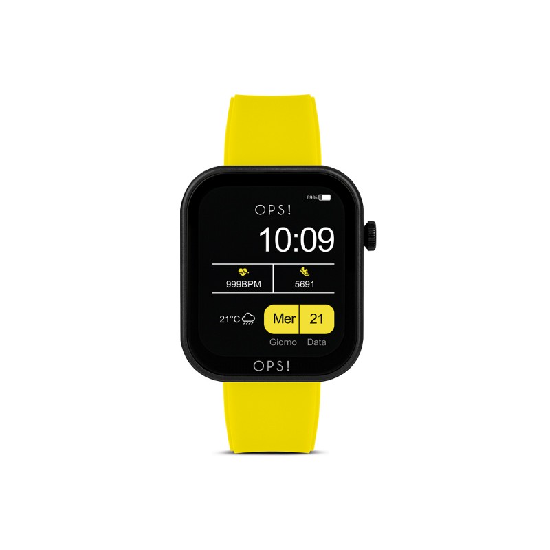 OROLOGIO OPS SMARTWATCH ACTIVE CALL GIALLO |40x44x10.7MM|
