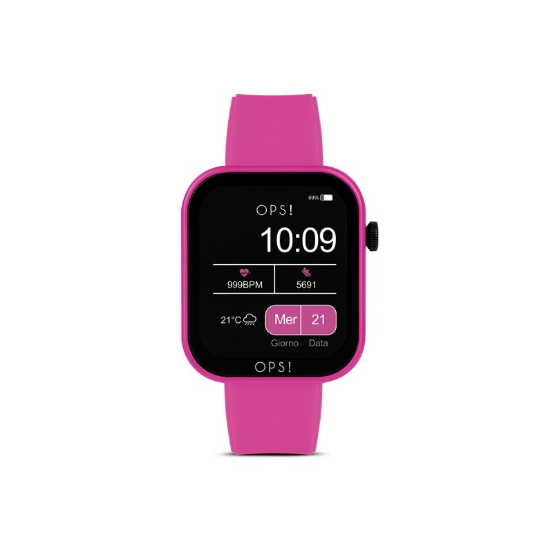 OROLOGIO OPS SMARTWATCH ACTIVE CALL FUCSIA |40x44x10.7MM|