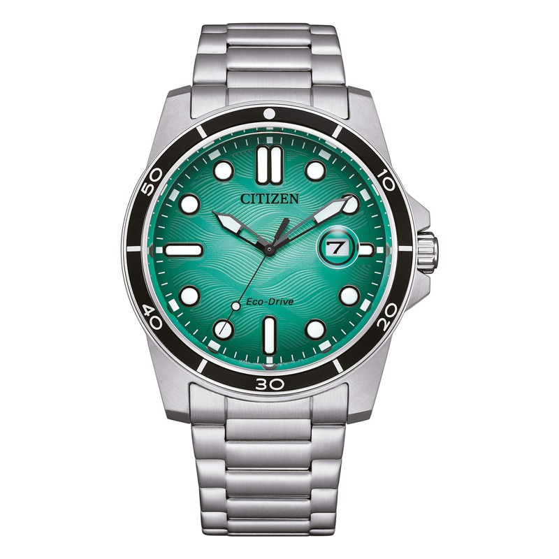 OROLOGIO CITIZEN MARINE 18-10 ECO-DRIVE TURQUOISE DIAL|41MM|